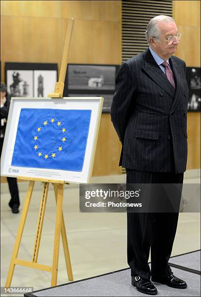 King Albert II of Belgium visits the EEC Commission on May 2, 2012 in Brussels, Belgium.