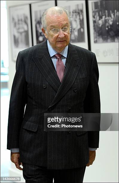 King Albert II of Belgium visits the EEC Commission on May 2, 2012 in Brussels, Belgium.