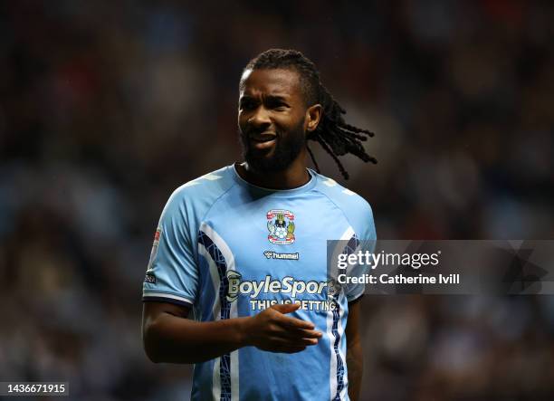 Kasey Palmer of Coventry City during the Sky Bet Championship between Coventry City and Rotherham United at The Coventry Building Society Arena on...