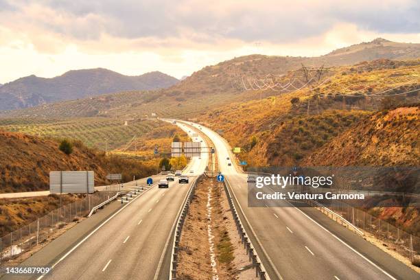 motorway in the province of granada, spain - diezma fotografías e imágenes de stock