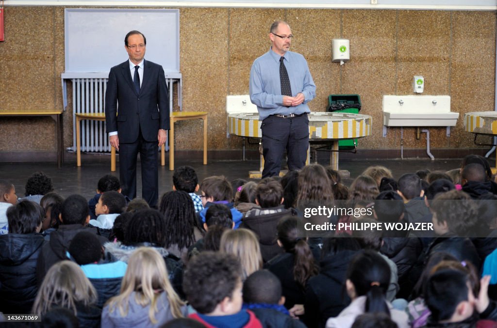 FRANCE2012-ELECTIONS-PS-HOLLANDE-CRIME-SCHOOL-JEWS-SHOOTING