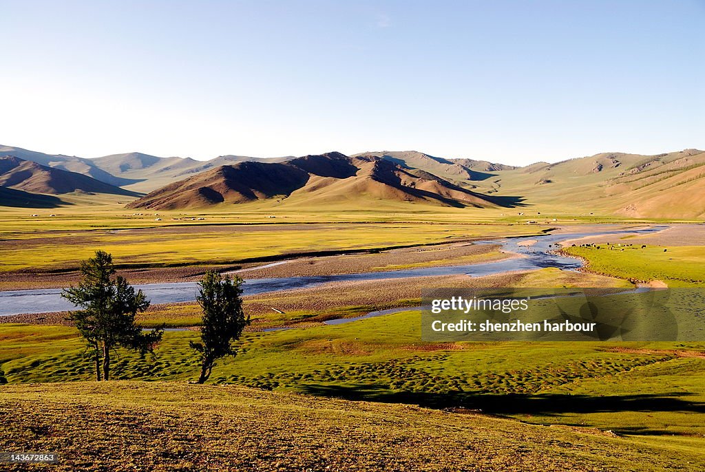 Orkhon river in Mongolia