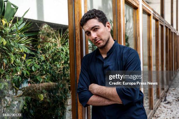 Armenian violinist Sergey Khachatrian poses during an interview for Europa Press at the Palau de la Musica on October 26 in Valencia, Valencia,...