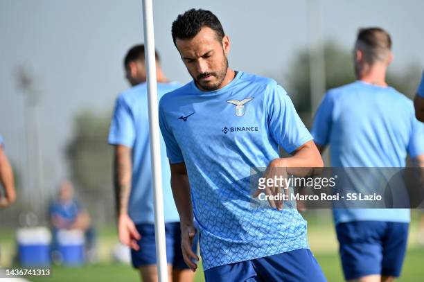 Pedro Rodriguez of SS Lazio during the SS Lazio training session at Formello sport centre on October 26, 2022 in Rome, Italy.