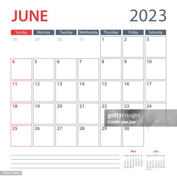 June Calender Week 683,767 June Week Stock Photos, High-Res Pictures, and Images - Getty ...