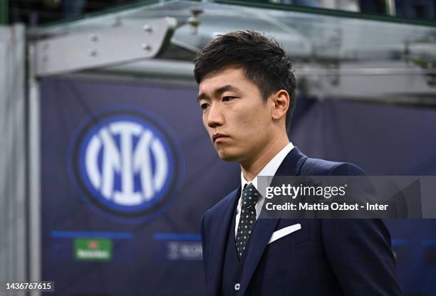 Steven Zhang of FC Internazionale attends before the UEFA Champions League group C match between FC Internazionale and Viktoria Plzen at San Siro...