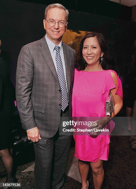 Executive Chairman, Google Eric Schmidt and The Hollywood Reporter Editorial Director, Janice Min attends Google & Hollywood Reporter Host an Evening...