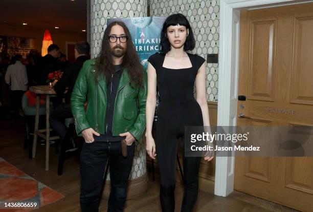 Sean Lennon and Charlotte Kemp Muhl attend Netflix's Bardo NYC Tastemaker Screening at Crosby Hotel on October 25, 2022 in New York City.