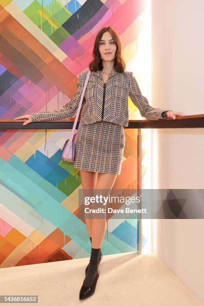 Alexa Chung attends the Longchamp New Bond Street Reopening Party on October 26, 2022 in London, England.