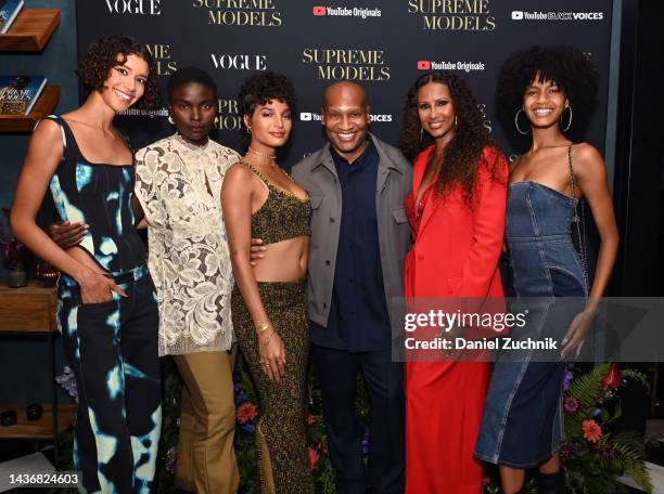Dilone, Jeneil Williams, Indya Moore, Marcellas Reynolds, Iman, and Ebonee Davis attend YouTube x Vogue 'Supreme Models' finale event at Veranda on...