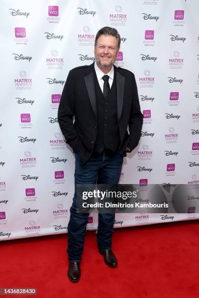 Blake Shelton attends the 2022 Matrix Awards at The Ziegfeld Ballroom on October 26, 2022 in New York City.