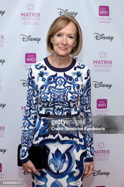 Judy Woodruff attends the 2022 Matrix Awards at The Ziegfeld Ballroom on October 26, 2022 in New York City.