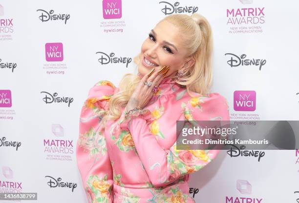 Gwen Stefani attends the 2022 Matrix Awards at The Ziegfeld Ballroom on October 26, 2022 in New York City.