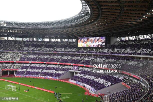 General view prior to the J.LEAGUE YBC Levain Cup final between Cerezo Osaka and Sanfrecce Hiroshima at National Stadium on October 22, 2022 in...