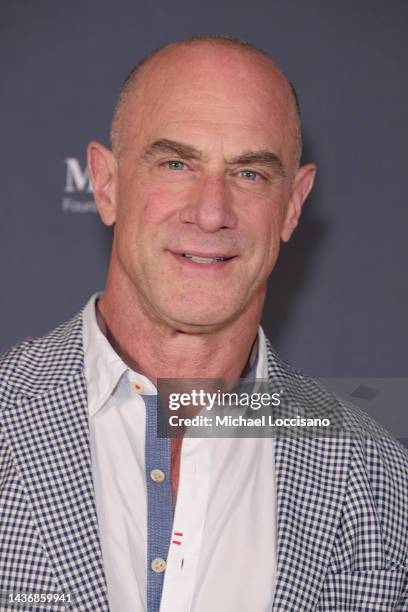 Christopher Meloni attends the opening night of the play "Straight Line Crazy" at The Shed on October 26, 2022 in New York City.