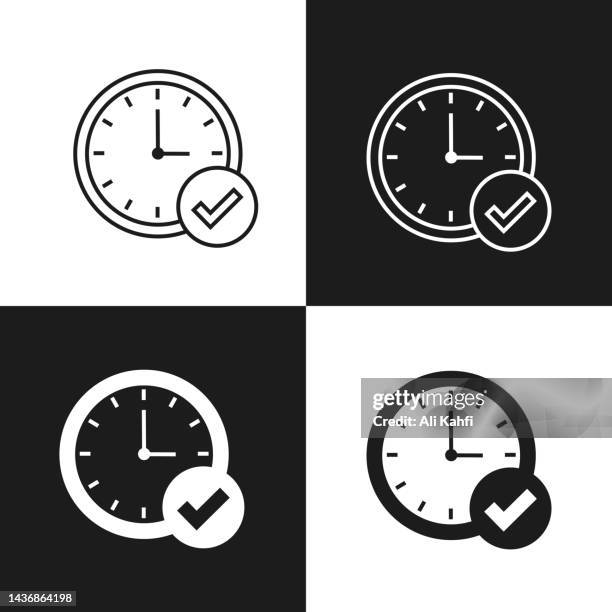 illustrazioni stock, clip art, cartoni animati e icone di tendenza di icona dell'orologio - attraversare il tempo