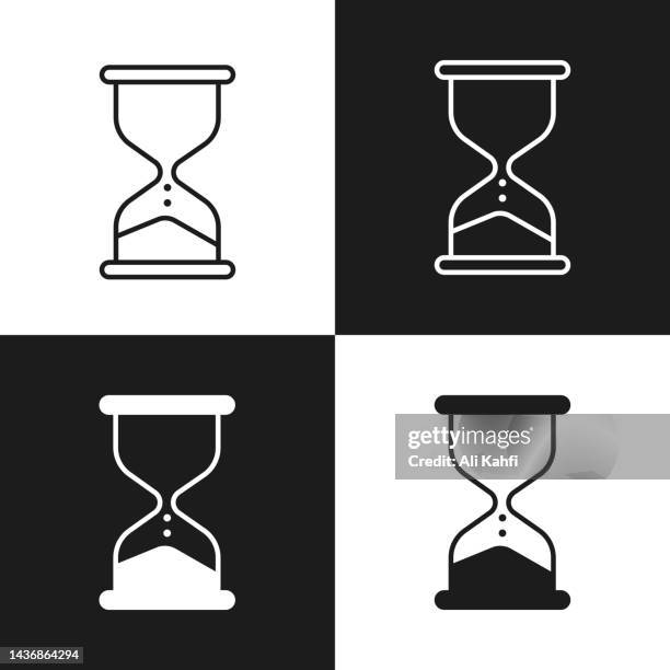 hourglass icon - long term stock illustrations