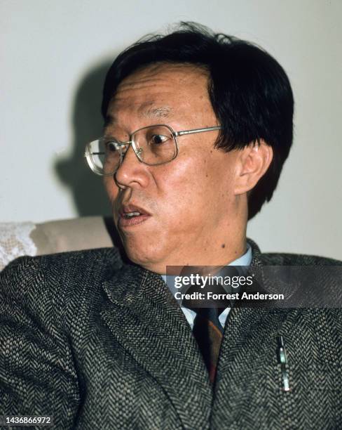 Chinese culture minister Wang Meng, Beijing,China, October 1986.