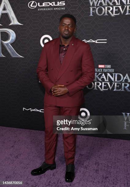 Daniel Kaluuya attends Marvel Studios' "Black Panther: Wakanda Forever" premiere at Dolby Theatre on October 26, 2022 in Hollywood, California.