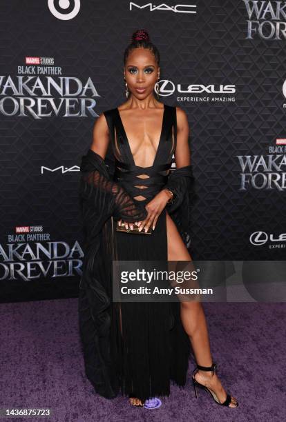 Marija Abney attends Marvel Studios' "Black Panther: Wakanda Forever" premiere at Dolby Theatre on October 26, 2022 in Hollywood, California.