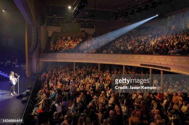 Carly Pearce performs at the Ryman Auditorium on October 26, 2022 in Nashville, Tennessee.