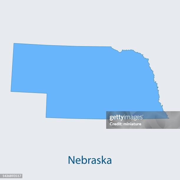 883 Nebraska County Map Vector High Res Illustrations - Getty Images