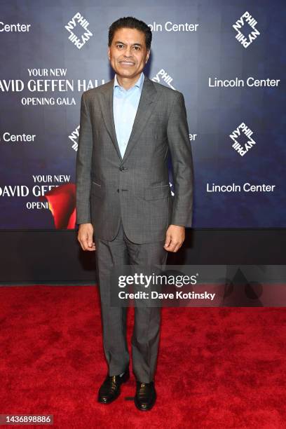 Fareed Zakaria attends as Lincoln Center and New York Philharmonic celebrate the opening of new David Geffen Hall with Gala Concert & Dinner on...