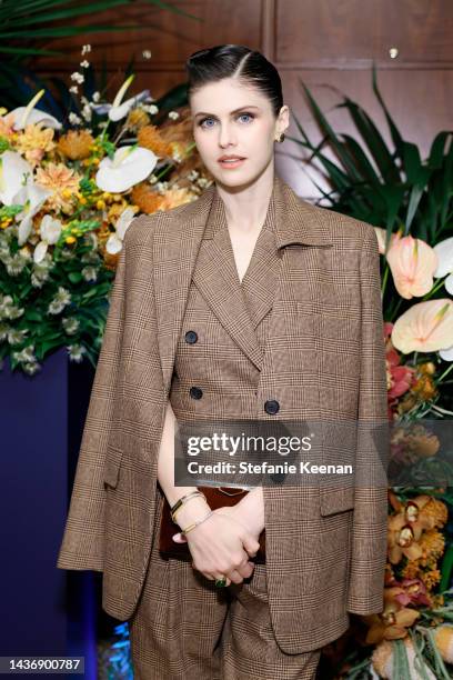 Alexandra Daddario attends as Tiffany & Co. Celebrates the launch of the Lock Collection at Sunset Tower Hotel on October 26, 2022 in Los Angeles,...