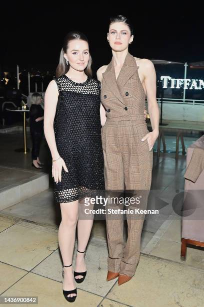 Kaitlyn Dever and Alexandra Daddario attend as Tiffany & Co. Celebrates the launch of the Lock Collection at Sunset Tower Hotel on October 26, 2022...