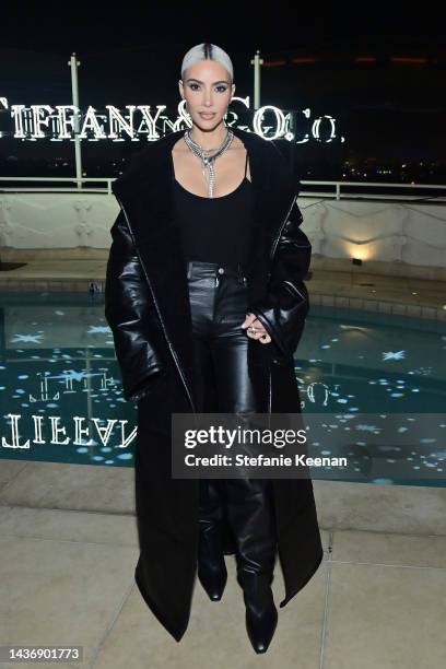 Kim Kardashian attends as Tiffany & Co. Celebrates the launch of the Lock Collection at Sunset Tower Hotel on October 26, 2022 in Los Angeles,...