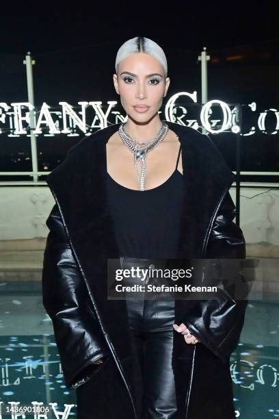 Kim Kardashian attends as Tiffany & Co. Celebrates the launch of the Lock Collection at Sunset Tower Hotel on October 26, 2022 in Los Angeles,...