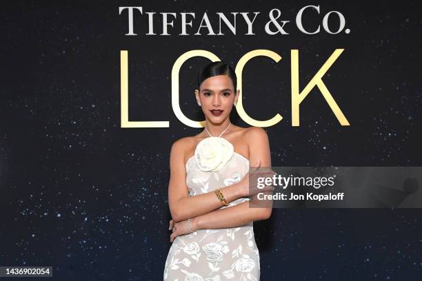 Bruna Marquezine attends as Tiffany & Co. Celebrates the launch of the Lock Collection at Sunset Tower Hotel on October 26, 2022 in Los Angeles,...