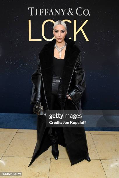 Kim Kardashian attends as Tiffany & Co. Celebrates the launch of the Lock Collection at Sunset Tower Hotel on October 26, 2022 in Los Angeles,...