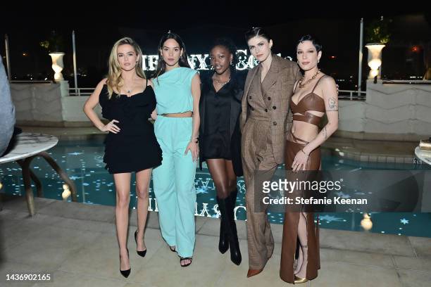 Zoey Deutch, Adria Arjona, Demi Singleton, Alexandra Daddario, and Halsey attend as Tiffany & Co. Celebrates the launch of the Lock Collection at...