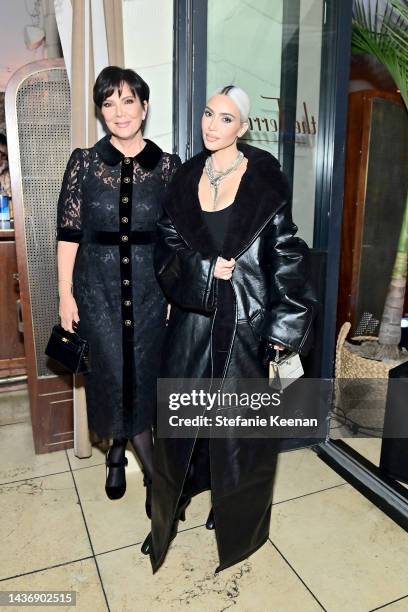 Kris Jenner and Kim Kardashian attend as Tiffany & Co. Celebrates the launch of the Lock Collection at Sunset Tower Hotel on October 26, 2022 in Los...