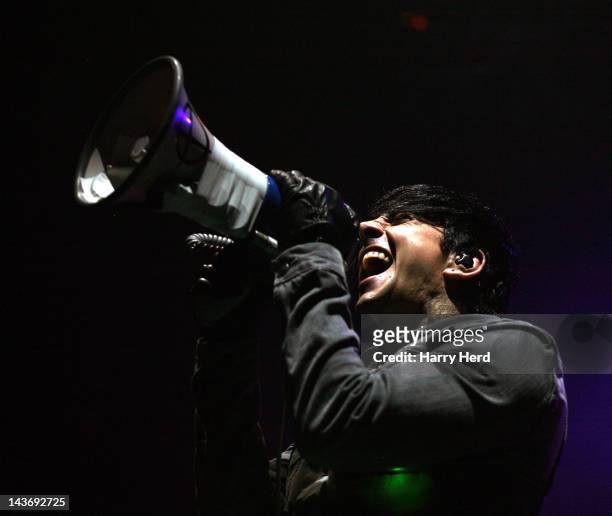 Ian Watkins of the Lostprophets performs at Southampton Guildhall on May 2, 2012 in Southampton, England.