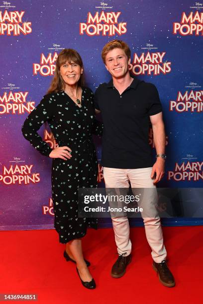 Terri Irwin and Robert Irwin attend the opening night of Mary Poppins at the Lyric Theatre at QPAC on October 27, 2022 in Brisbane, Australia.