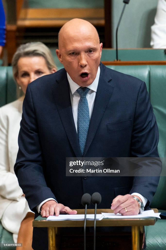 Opposition Leader Peter Dutton Delivers Budget Reply Speech