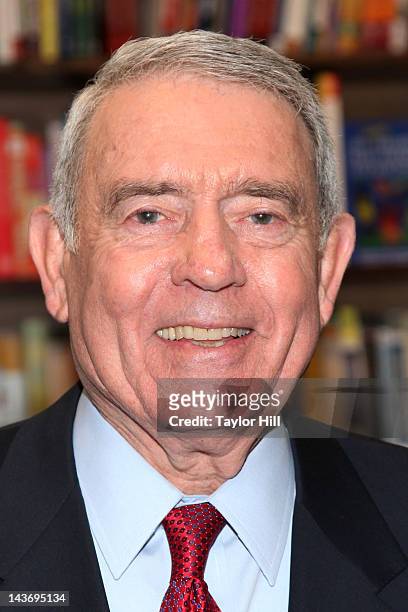 Retired anchor Dan Rather promotes "Rather Outspoken: My Life In The News" at Barnes & Noble 82nd Street on May 2, 2012 in New York City.