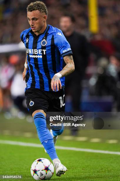 Noa Lang of Club Brugge KV runs with the ball during the Group B - UEFA Champions League match between Club Brugge KV and FC Porto at the Jan...