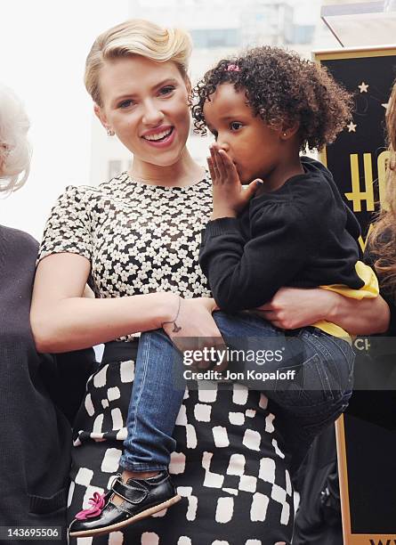 Scarlett Johansson Honored With Star On The Hollywood Walk Of Fame