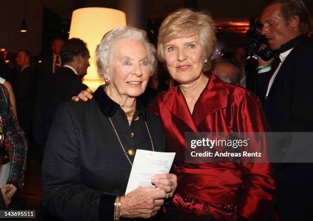 Rosemarie Springer and Friede Springer attend the 100th anniversary of founder of Springer Verlag publishing group Axel Springer at the Axel Springer...
