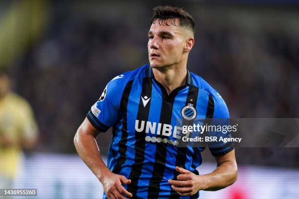 Ferran Jutgla of Club Brugge KV looks on during the Group B - UEFA Champions League match between Club Brugge KV and FC Porto at the Jan...