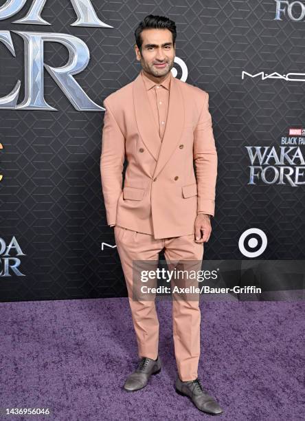 Kumail Nanjiani attends Marvel Studios' "Black Panther 2: Wakanda Forever" Premiere at Dolby Theatre on October 26, 2022 in Hollywood, California.