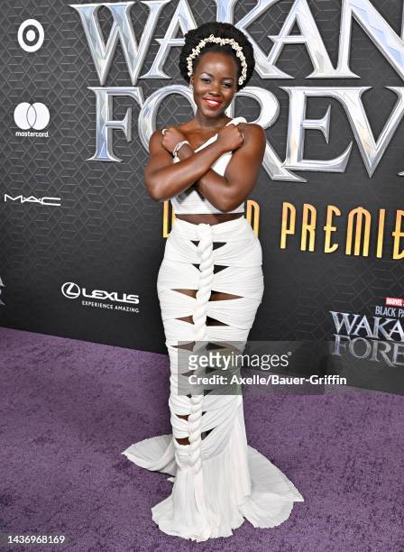Lupita Nyong'o attends Marvel Studios' "Black Panther 2: Wakanda Forever" Premiere at Dolby Theatre on October 26, 2022 in Hollywood, California.