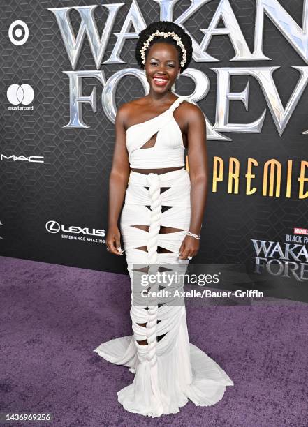 Lupita Nyong'o attends Marvel Studios' "Black Panther 2: Wakanda Forever" Premiere at Dolby Theatre on October 26, 2022 in Hollywood, California.