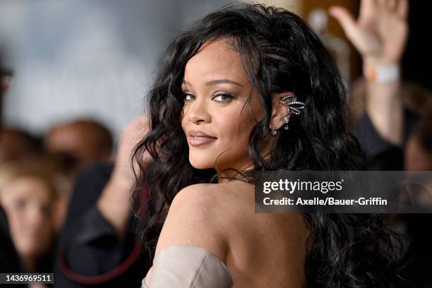 Rihanna attends Marvel Studios' "Black Panther 2: Wakanda Forever" Premiere at Dolby Theatre on October 26, 2022 in Hollywood, California.