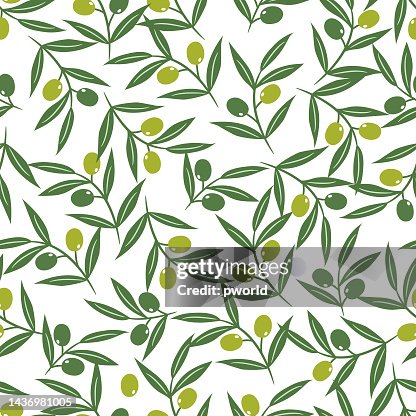 Olive seamless pattern . Olive seamless pattern .