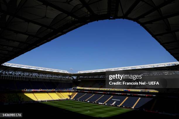 General view inside the stadium ahead of the UEFA Europa League group B match between Fenerbahce and Stade Rennes at Ulker Sukru Saracoglu Stadium on...
