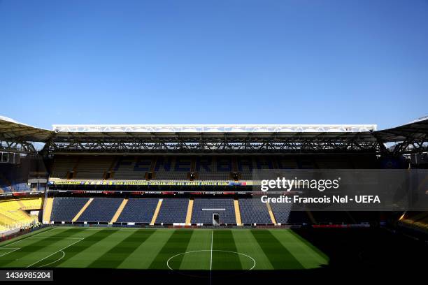 General view inside the stadium ahead of the UEFA Europa League group B match between Fenerbahce and Stade Rennes at Ulker Sukru Saracoglu Stadium on...